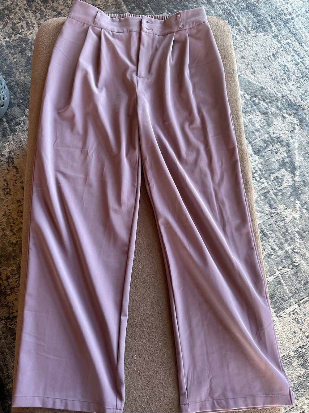 Classic Wide-Leg Pants in Dusty Lavender